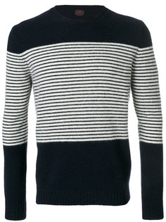 свитер с полосатым узором Mp  Massimo Piombo