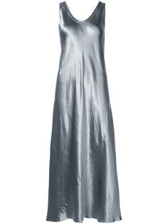 атласное длинное платье Vince