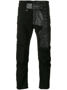 байкерские брюки с кожаными вставками Haider Ackermann