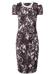 трикотажное платье с принтом Versace