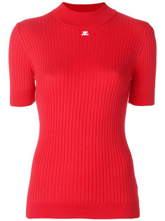 трикотажный топ в рубчик Courrèges