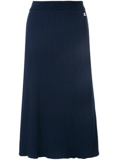 расклешенная юбка в рубчик Courrèges