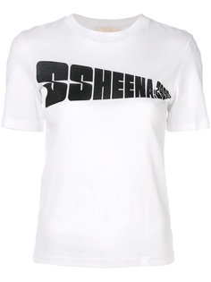 футболка с принтом логотипа Ssheena