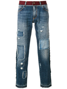 джинсы кроя слим с рваными деталями Dolce &amp; Gabbana