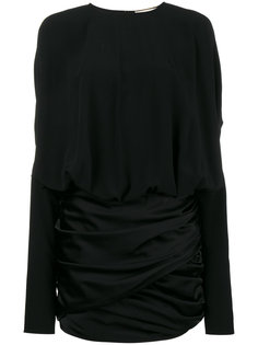 платье мини с драпировкой Saint Laurent