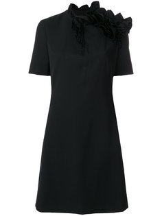 асимметричное платье с оборками Lanvin