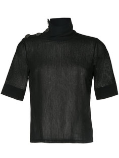 топ с высоким воротом на пуговицах Taro Horiuchi