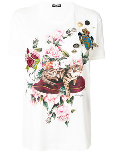 футболка с принтом и аппликациями Dolce &amp; Gabbana
