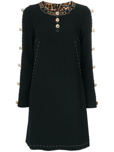 платье А-образного силуэта на пуговицах Dolce &amp; Gabbana