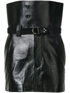 юбка мини с завышенной талией Saint Laurent