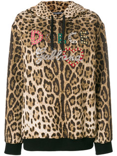 толстовка с капюшоном с леопардовым принтом Dolce &amp; Gabbana