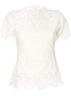 кружевной топ с фигурной отделкой  Ermanno Scervino