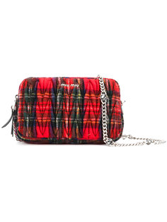 мини сумка в клетку Miu Miu