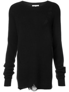distressed crew neck sweater Helmut Lang