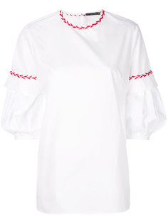 блузка с объемными рукавами  Alexander McQueen