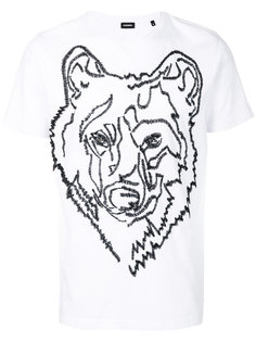 футболка с принтом медведя Diesel