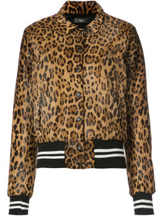 leopard bomber jacket Amiri
