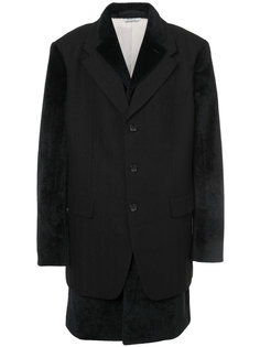 однобортное пальто с многослойным эффектом Comme Des Garçons Homme Plus