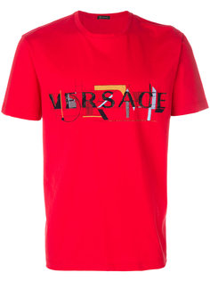 футболка с абстрактным логотипом Versace