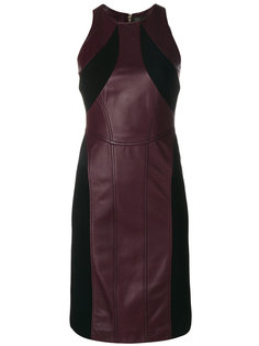 платье с кожаными панелями Versace