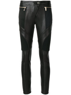 кожаные байкерские брюки Versace
