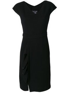 платье с V-образным вырезом и оборками Boutique Moschino