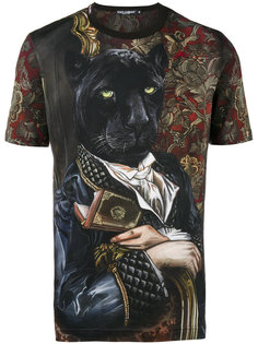 футболка с портретом пантеры Dolce &amp; Gabbana