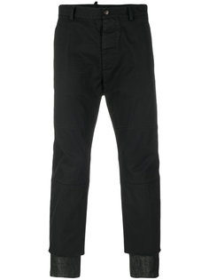 брюки с джинсовыми деталями Dsquared2