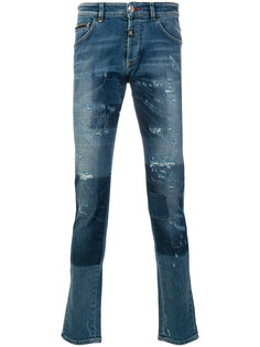 джинсы лоскутного кроя Philipp Plein