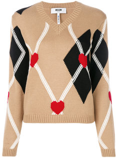 свитер с вышивкой MSGM