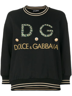 толстовка с блестящим логотипом Dolce &amp; Gabbana