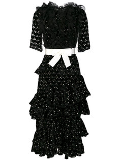 многослойное платье с рюшами Giambattista Valli