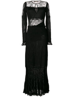 платье с кружевными вставками Roberto Cavalli
