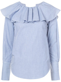 open back ruffle shirt Sea