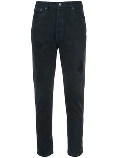 ripped detail cropped jeans Re/Done