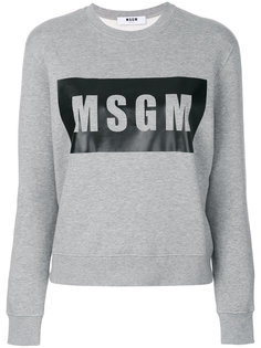 толстовка с принтом логотипа MSGM