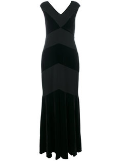 вечернее платье с V-образным вырезом Ralph Lauren