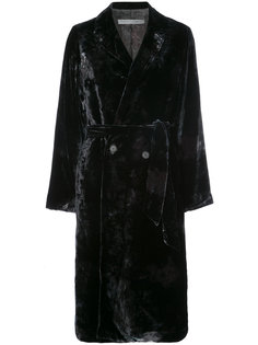 velvet double breasted coat Raquel Allegra