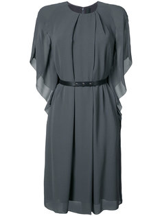 leather belt kimono dress Vera Wang