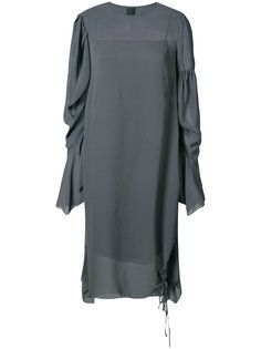 draped sleeves shift dress Vera Wang