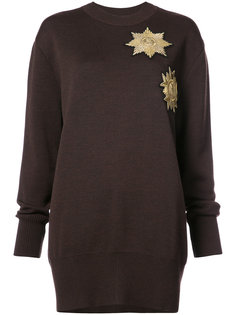 metallic patches loose-fit jumper Vera Wang