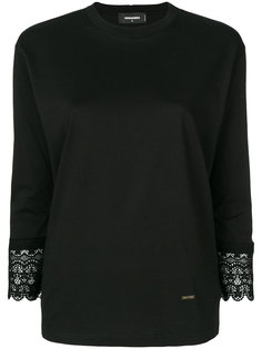 топ с кружевной отделкой  Dsquared2