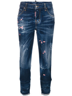 джинсы с брызгами краски  Dsquared2