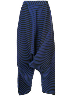 striped drop-crotch trousers Issey Miyake