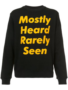 logo print sweatshirt Mostly Heard Rarely Seen