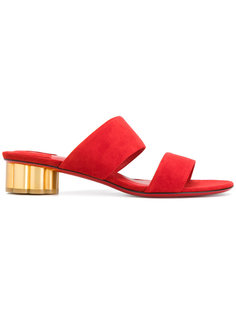 сандалии с резным каблуком в форме цветка Salvatore Ferragamo