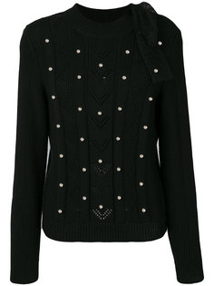 свитер с перламутровыми бусинами Red Valentino