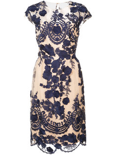 fitted floral dress Marchesa Notte