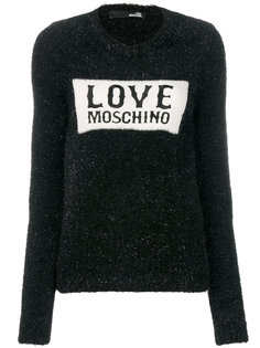 джемпер с логотипом вязки интарсия Love Moschino