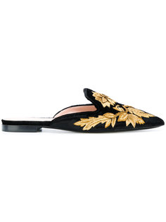 мюли с вышивкой Alberta Ferretti